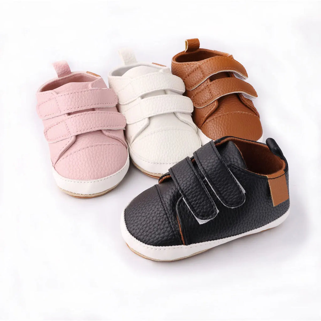 Baby shoes,Spring and Autumn baby shoes 0-1 year old baby shoes Double Velcro casual soft sole non-slip low top toddler shoes