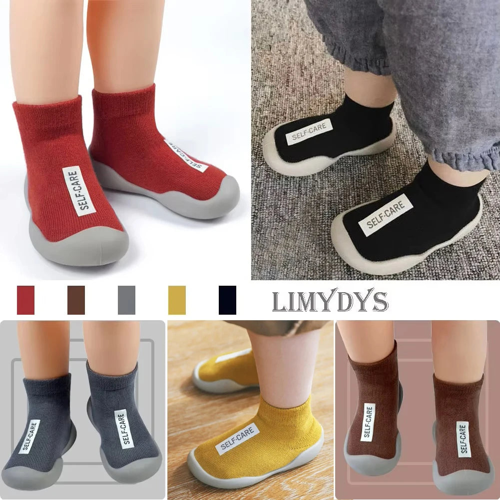 Baby Sock Shoes Anti Slip Toddler First Step Shoe Infant Floor Booties Newborns Rubber Sole Socks Home Slippers for Boys Girls