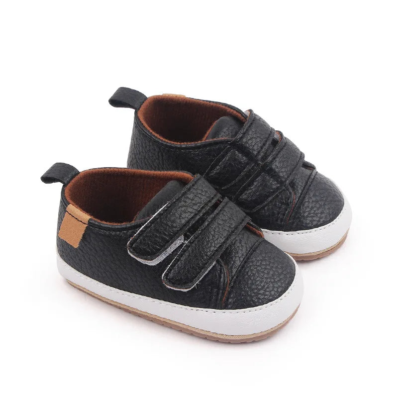 Baby shoes,Spring and Autumn baby shoes 0-1 year old baby shoes Double Velcro casual soft sole non-slip low top toddler shoes
