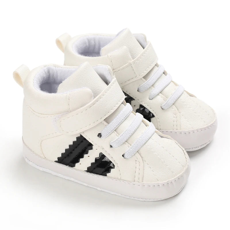 White Baby Shoes Casual Shoes For Boys And Girls Soft Bottom Shoes Sneakers For Fresh Comfort Fashion First Walkers