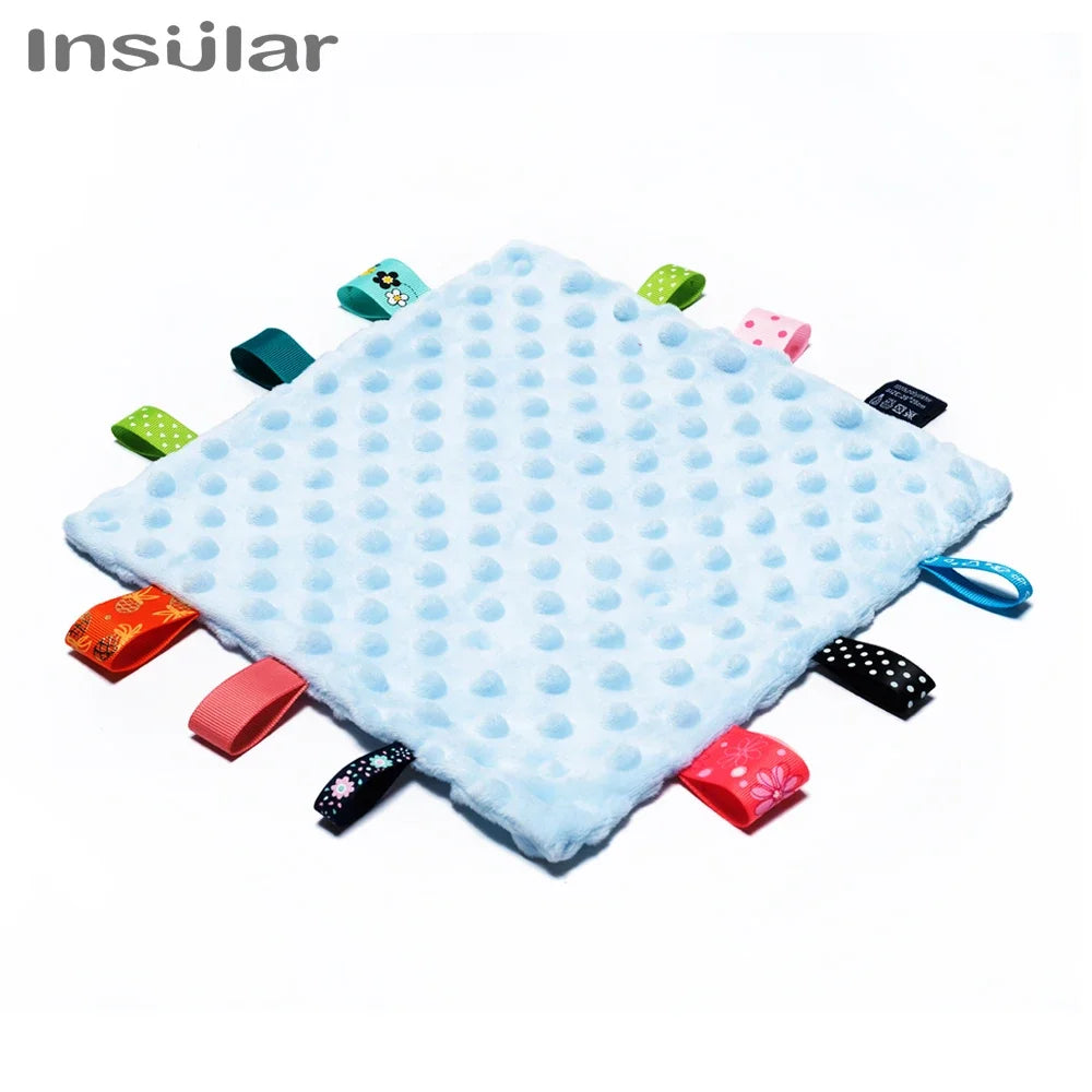 Newborn Baby Cotton Soothe Appease Towel Calm Wipes Kids Infant Towel Blanket Cute Soft Square  Plush Comforting Taggies Blanket