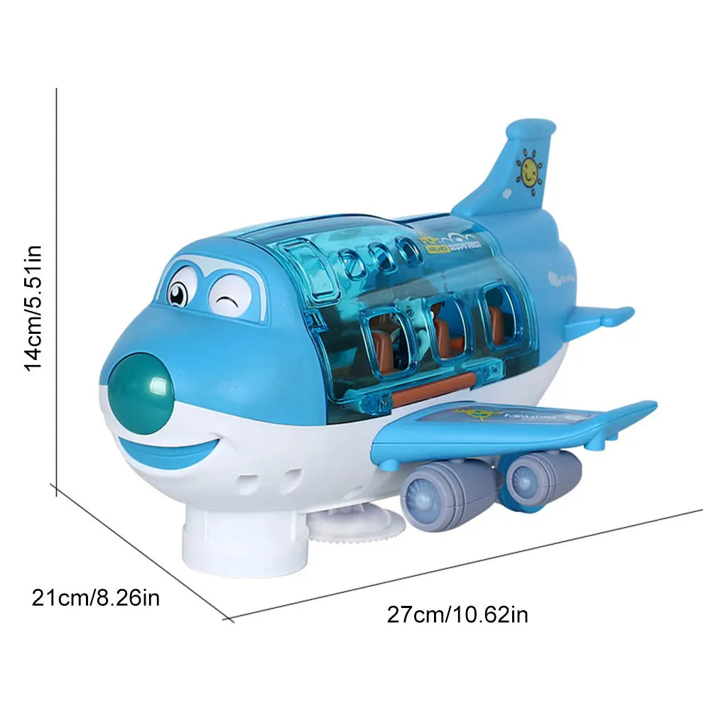Kids Toys Electric Plane Aircraft Toys Car Airplane Model Music Simulation Boy Children Traffic Toy Christmas Gifts for Girls