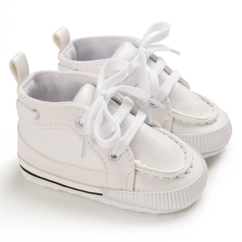 White Baby Shoes Casual Shoes For Boys And Girls Soft Bottom Shoes Sneakers For Fresh Comfort Fashion First Walkers