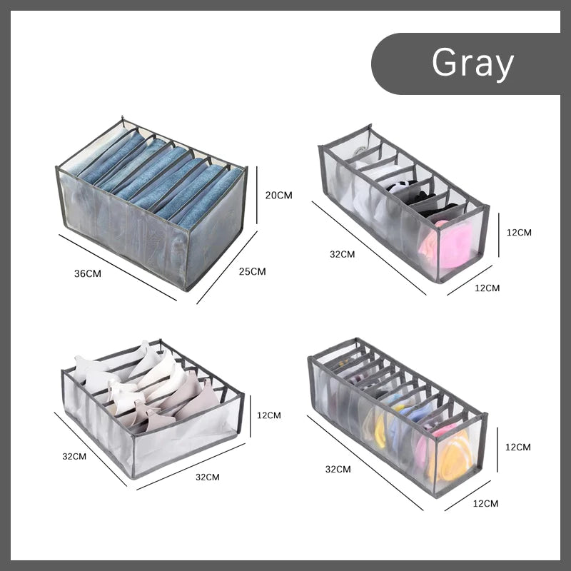 Fabric Bedroom Closet Organizer Bra T-shirt Baby Drawers Organizer Boxes Save Clothes Separator Wardrobe Storage Organization