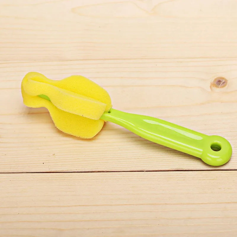 Baby Bottle Cleaning Brush Set Infant Nipple 360° Rotating Clean Sponge Spout Cup Pacifier Straw Brush Kit Bottle Clean Tool Set