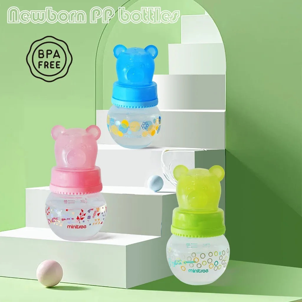 Newborn Feeding Bottles 60ML Baby Bottle Glass Bottles Anti-flatulence Milk Feeding Bottles Infant BPA free