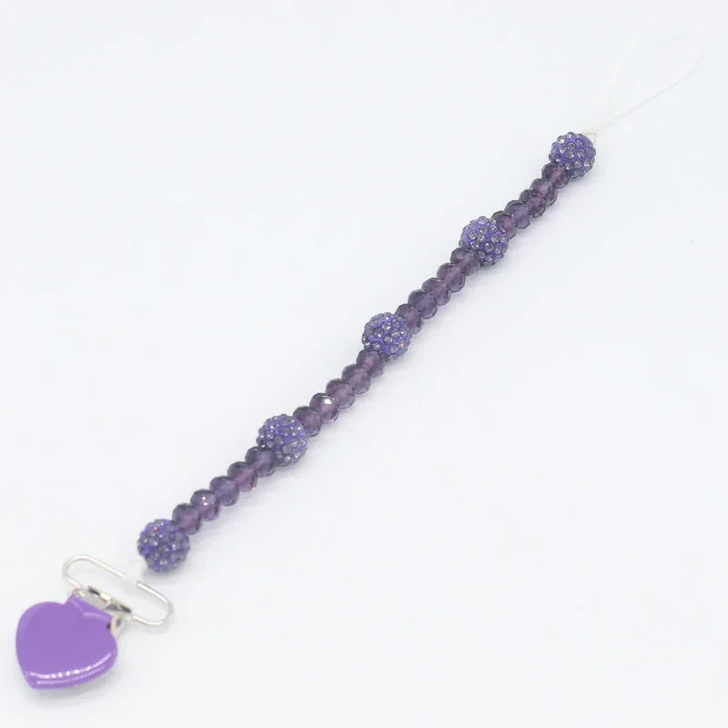 Pacifiers for Babies Attache Tetine Baby Teething Pacifier Clip Soother Nipple Chain Holder Universal Pacifier Faux Girl Crystal
