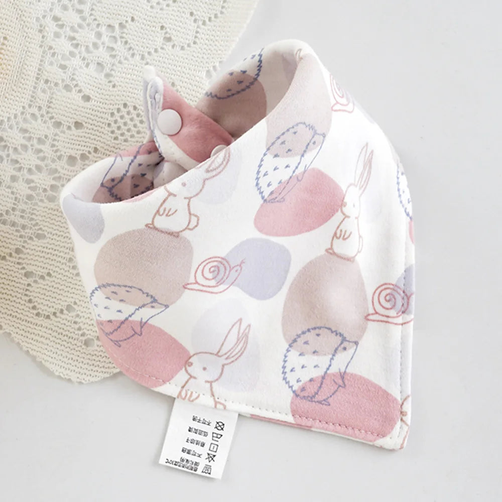 Baby Bibs Cotton Cute Animal Print Saliva Towel Bandana Bibs Newborn Teething Drooling Bib Unisex Feeding Apron For Boy Girl